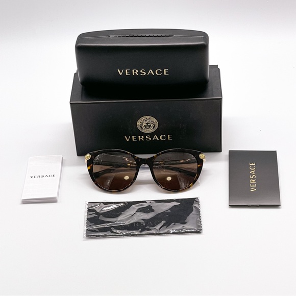 NEW VERSACE VE4364Q 108/73 WOMEN SUNGLASSES VERSACE MOD 4364-Q BROWN VE4364 - Picture 12 of 12